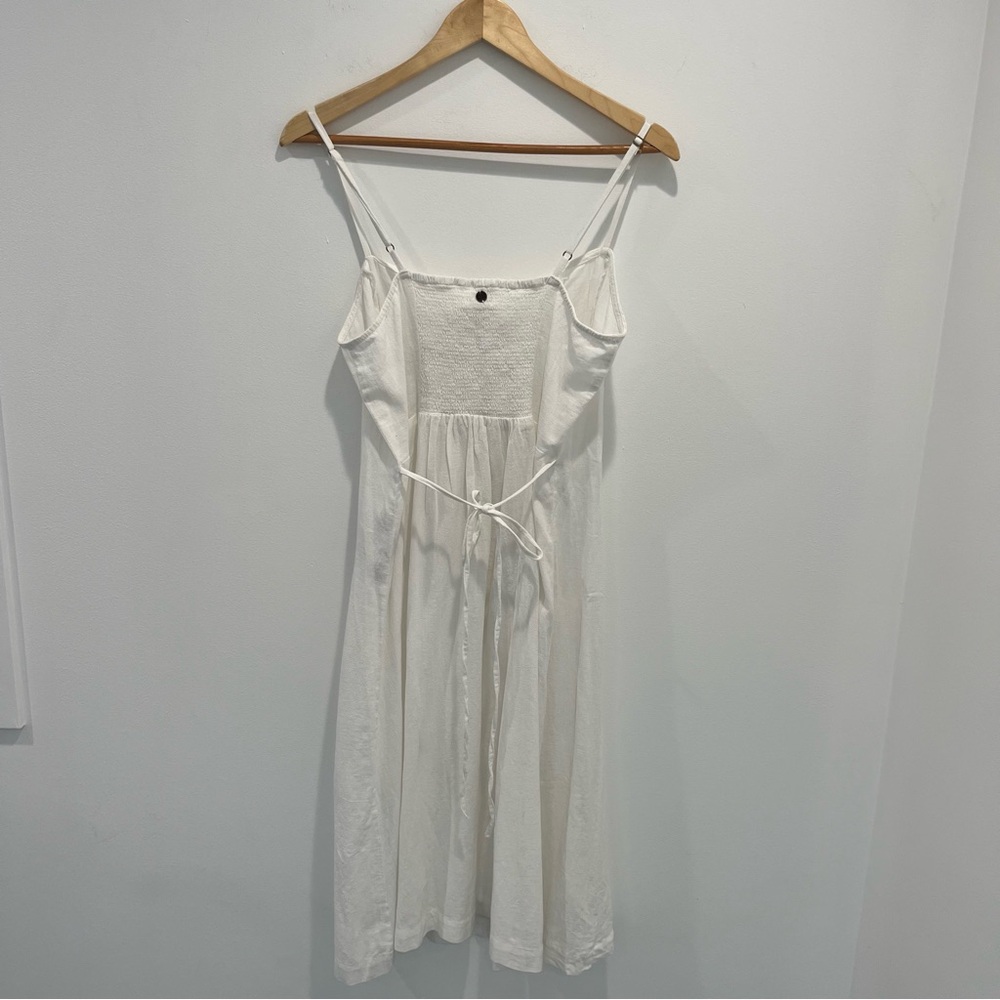 Billabong White Button Down Spaghetti Strap Cotto… - image 2